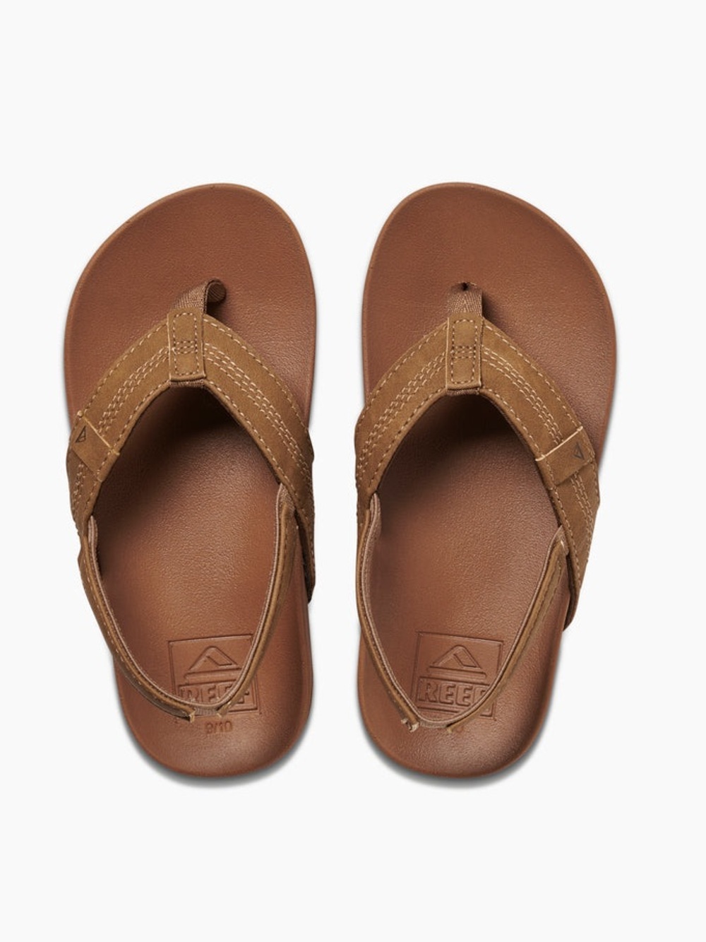 Reef Toddler/Baby Brown Leather Flip Flops - 6